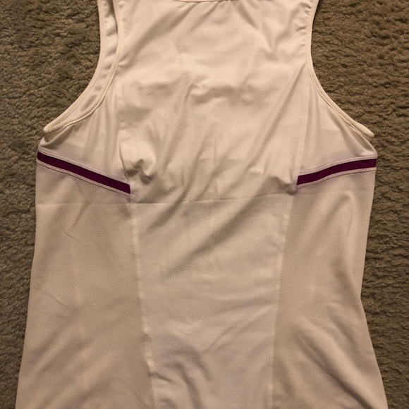 White/Purple fitted Nike Dri-fit Tank - Picture 2 of 4